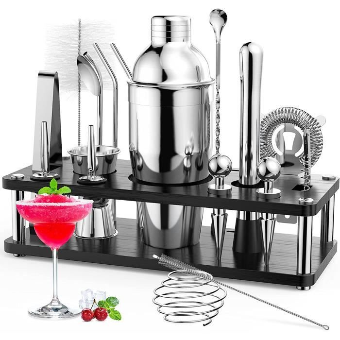 Ensemble de shaker à cocktail 6 pièces : kit de barman complet