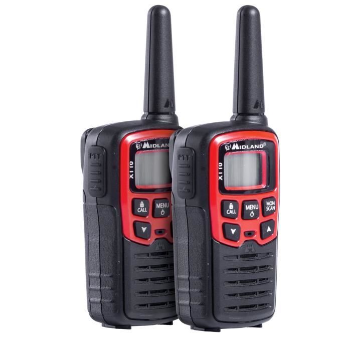 Radios Et Accessoires - Xt10 16 Channels 446.00625–446.09375 Mhz  Talkie-walkie Noir Rouge