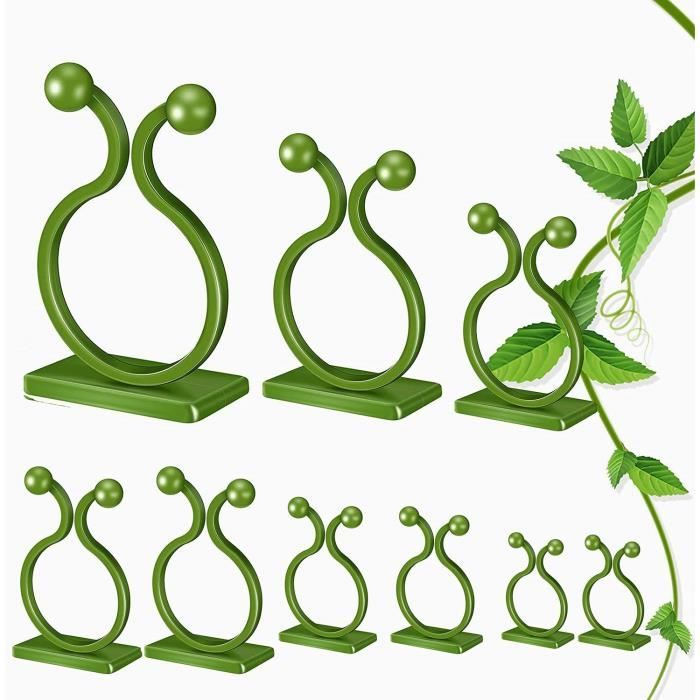 Feuilles invisibles réalistes Support de fixation autocollant Ironhorse Lot de 100 clips muraux pour plantes grimpantes Jardinage des tomates Utilisés pour les tiges de fleurs et les vignes