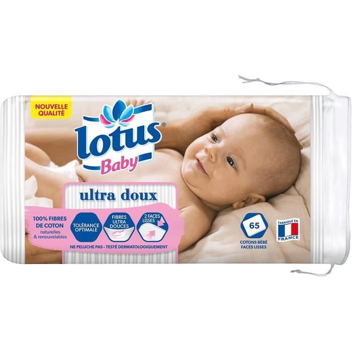 paquet de 70 cotons Lotus Baby Pure Natural Coton bébé