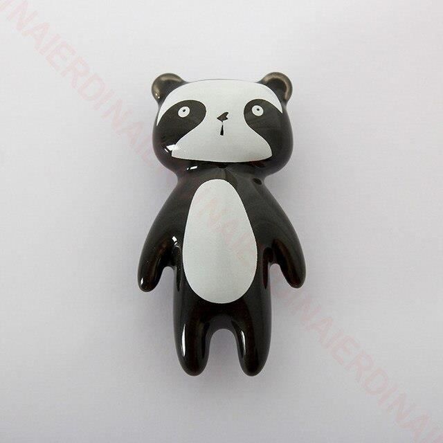Lot De 6 Poignées De Meuble Céramique Enfant - Motifs Animaux - Pour Tiroirs Et Armoires