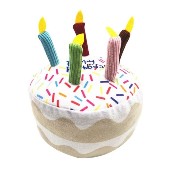 Jouets Jeux Pour Chien Gateau D Anniversaire En Peluche Pour Chien Resistant Aux Morsures Propre A Macher Jouet Type A Cdiscount