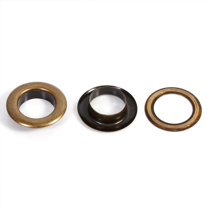 Kit De 250 œillets Métalliques Dorés 4mm - Pour Reliure Documents, Cuir, Tissu, Bricolage - 12