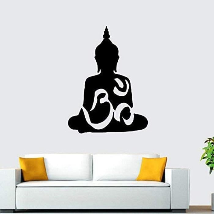 Sticker Porte 3D Bouddha 63x205 Cm | Autocollant Auto-Adhésif Amovible Et Imperméable Pour Décoration Murale Zen