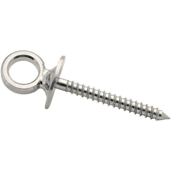 CHAPUIS - Piton à oeil vis bois acier inox. Øfil 8mm long.80mm uc2