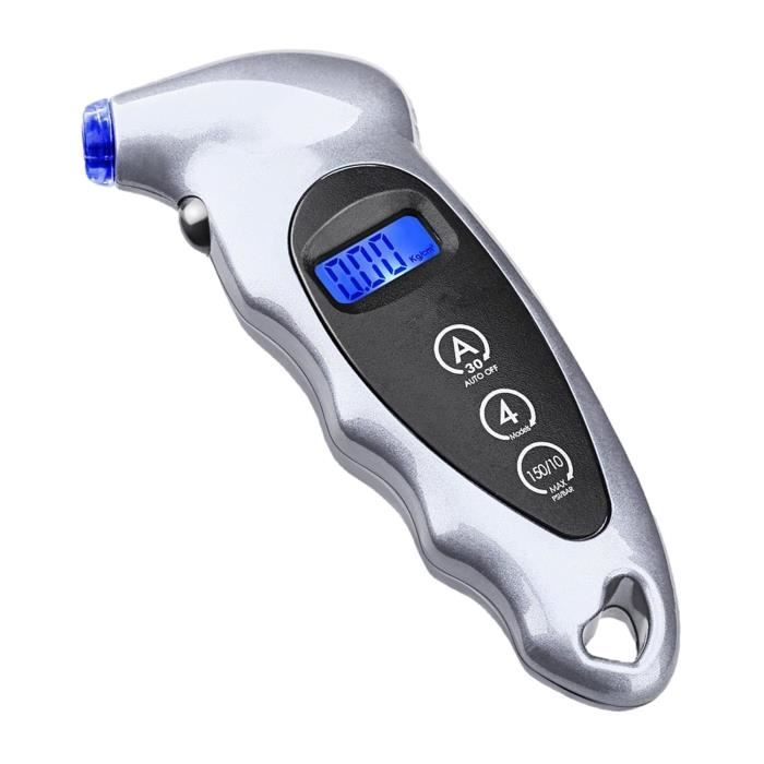 Keenso Manomètre Numérique Pneu 0-200PSI - Jauge Pression Pneus Voiture Camion Moto LCD Précise
