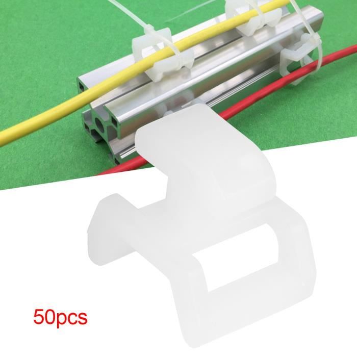 100 Attaches-câbles Excalibur - Supports Pour Attaches Zippées 4,8 Mm Et 9,0 Mm, Gaine Noire En Nylon