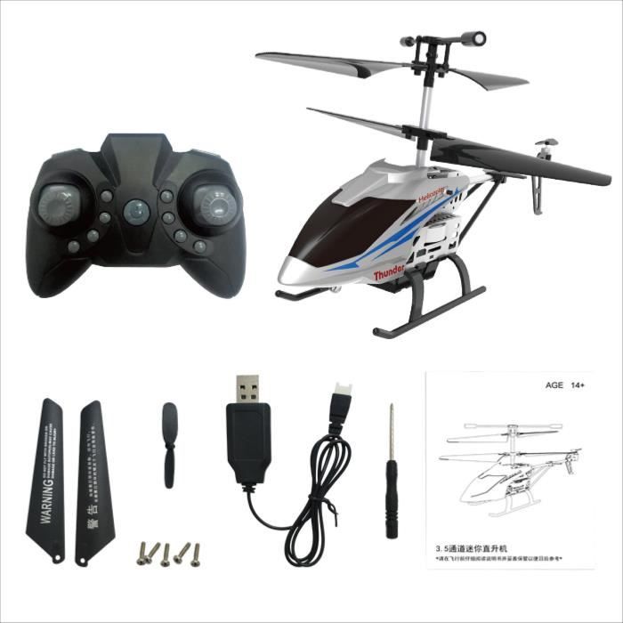 Hélicoptère RC 72 Cm – Caméra 4K, Alliage, Stabilisation Altitude, 2,4 GHz, 2300 MAh, 16 Lumières – Pour Débutants
