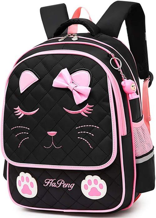 Sac à Dos 3 Pièces Kawaii Avec Nœud - Nylon Rose, Trousse Et Bandoulière Inclus - Pour Fille/Femme