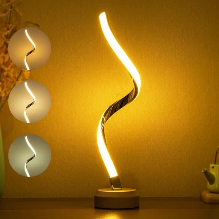 Lampe De Bureau LED Ovale, Lampe De Chevet Moderne à Intensité Variable – Design épuré