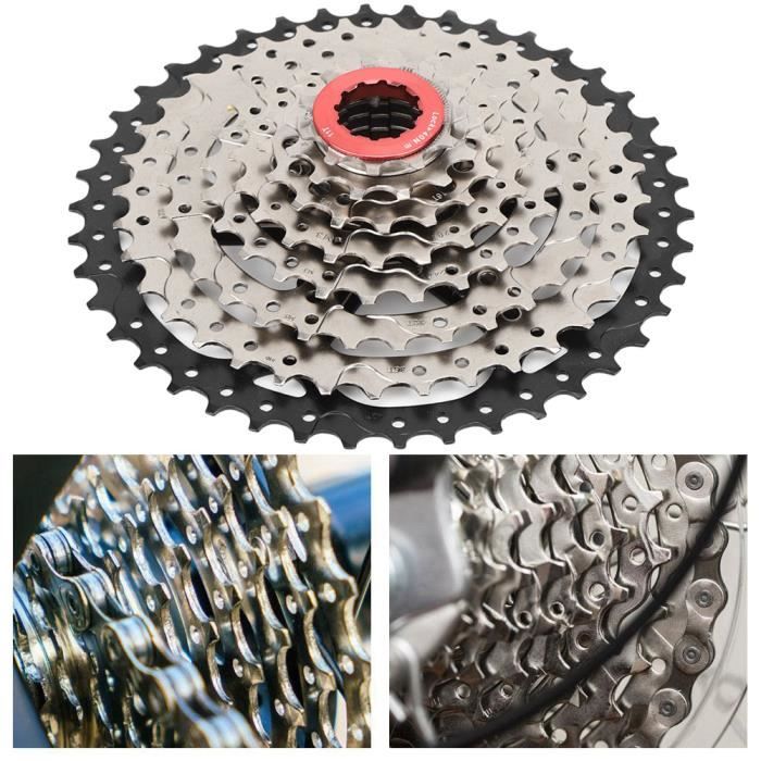 RiToEasysports Roue Libre 8 Vitesses Cassette VTT - Alliage Aluminium, 13-28T à Visser