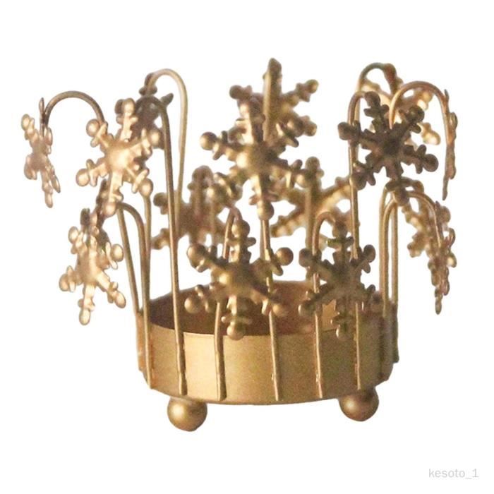 Porte-Bougie Chandelier Noir Avec Jupe - Bougeoir Élégant Pour Bougies Bâton, Décoration Noël, Fête Et Table à Manger (Lune Noire)