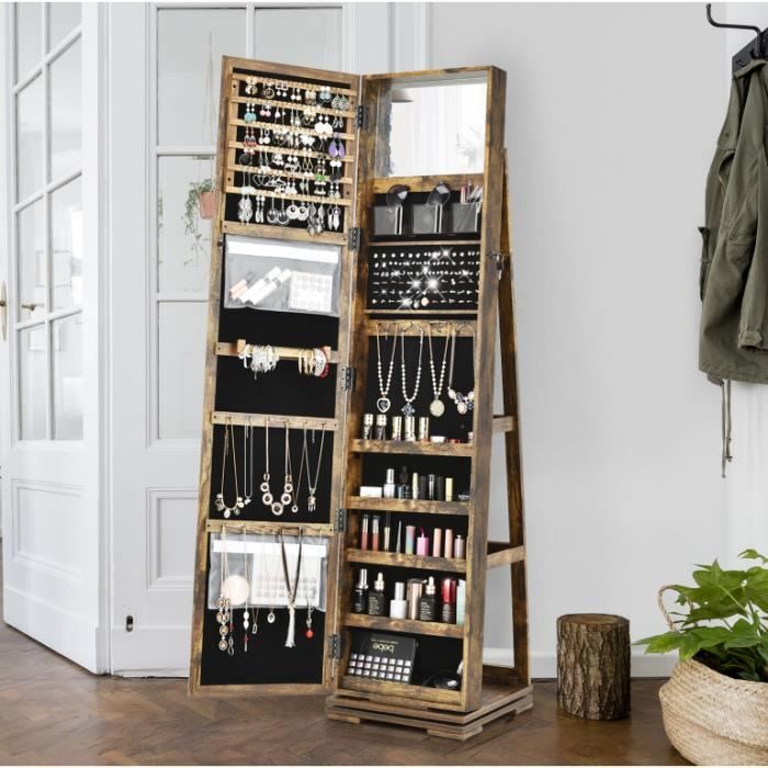 Armoire De Rangement GIANTEX – 3 Tiroirs Tissu + étagères, Anti-basculement, Style Industriel 45x30x92 Cm