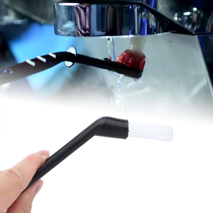 Brosse De Nettoyage Pour Barista - Poils Nylon, Manche En Bois Avec Renfort Métal - Pour Moulin à Café Et Machines