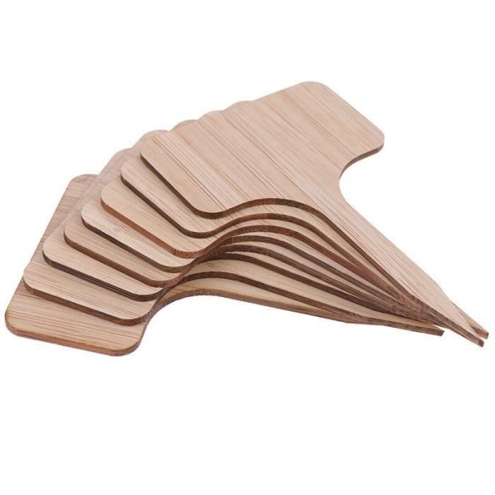 Lot De 25 Étiquettes De Jardin En Bambou - Marqueurs Plantes En Forme De T