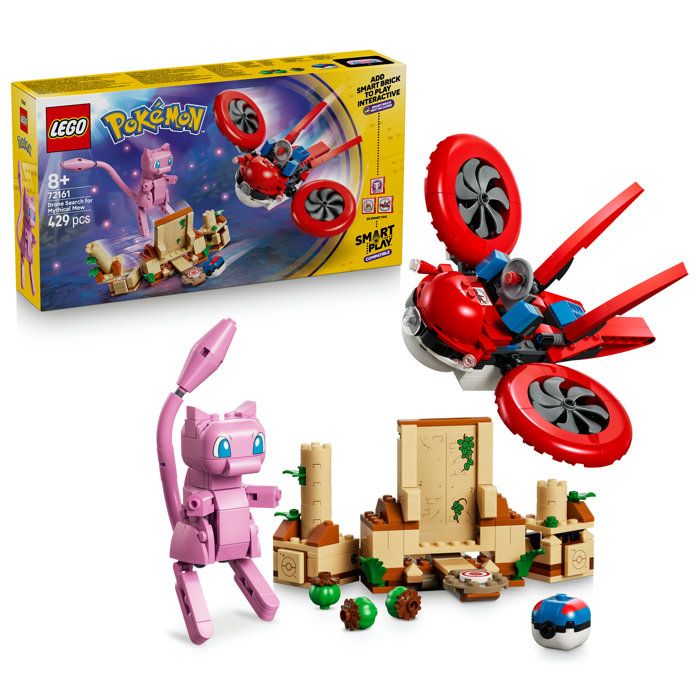 LEGO Pokémon 72161 Set de construction compatible SMART Play™ Mew Recherche en drone Dès