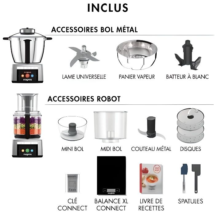MAGIMIX ROBOT CUISEUR COOK EXPERT CONNECT PREMIUM 18916 - vue 3