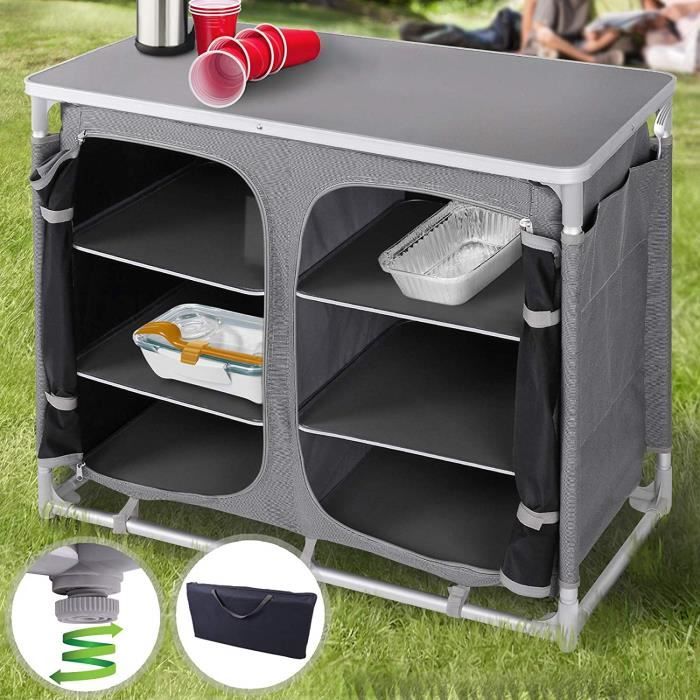 Cuisine De Camping Pliable 6 Compartiments 97x47 5x78 Cm Avec Etui
