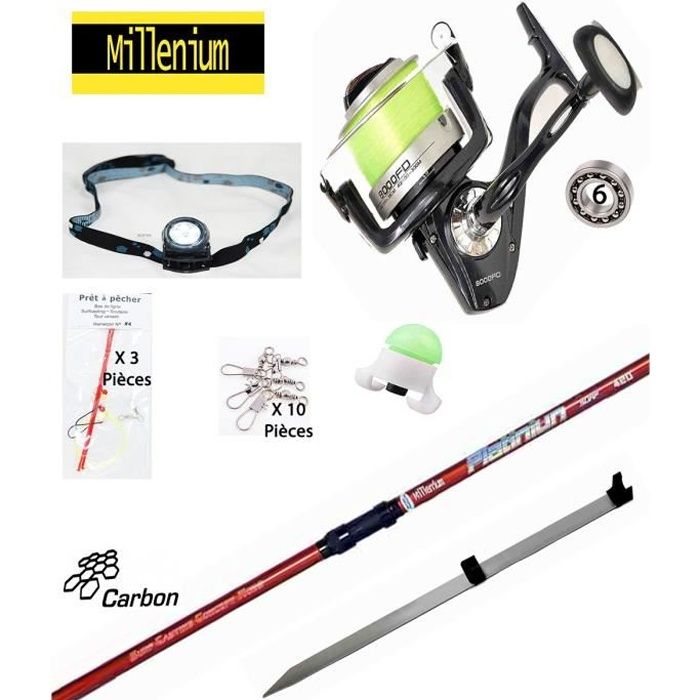 PACK PRO SURF Hancock Lineaeffe 4M20 + Moulinet Millenium 8 000 FD + Nylon EUR 134,10 - FR