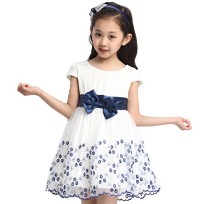 Robe Princesse Pour Fille - Tutu Avec Noeud Élégant - Taille 2-11 Ans - NEUVE Avec Étiquettes