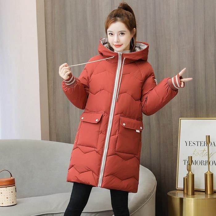 Veste femme top hiver rouge