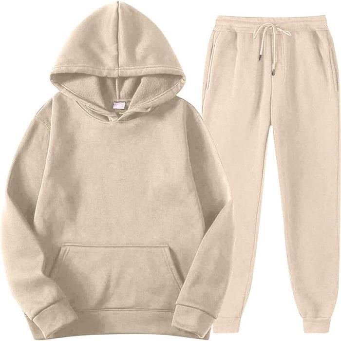 Sweat long à capuche - Sweats shirt femme en coton - Couleur kaki