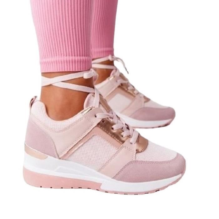Chaussure rose compensée sales