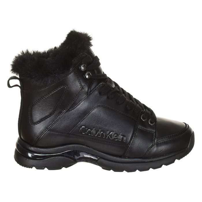 Calvin Klein Baskets montantes Candal en cuir B4N12166 femme-Le noir