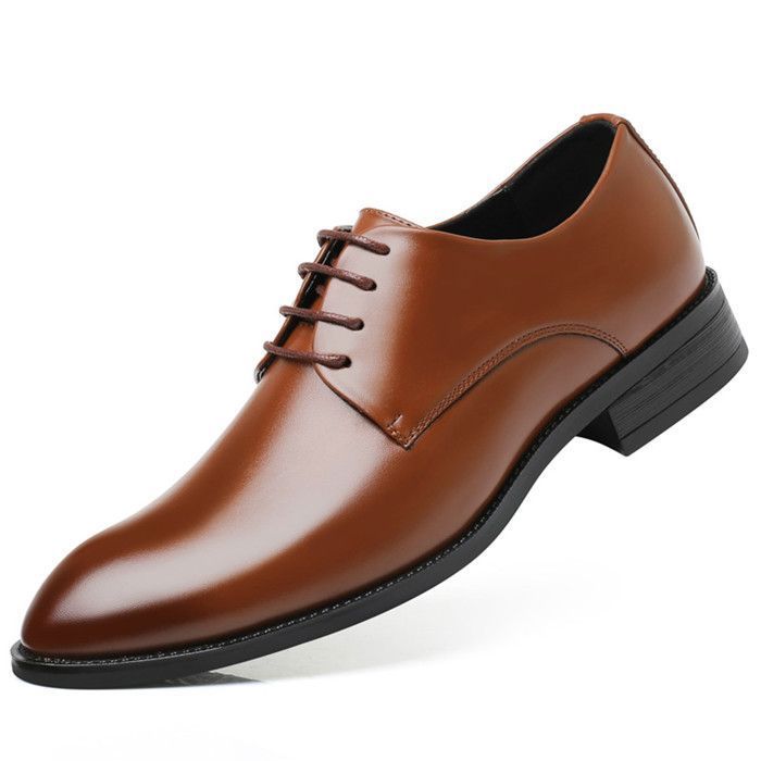 Chaussures Derby Homme Cuir Pu Casual Toe Pointu De Mariage D Affaires Frotter La Couleur Retro Loisirs Grande Taille Petite Tailles Marron Achat Vente Derby Cdiscount