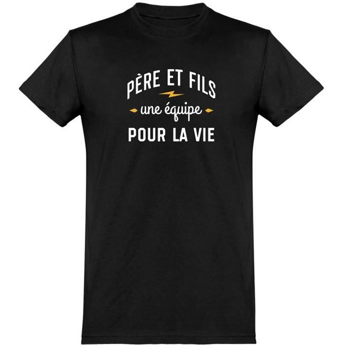 Tee Shirt Homme Humour Cadeau Imprime En France 100 Coton 185gr Pere Et Fils Black Cdiscount Pret A Porter