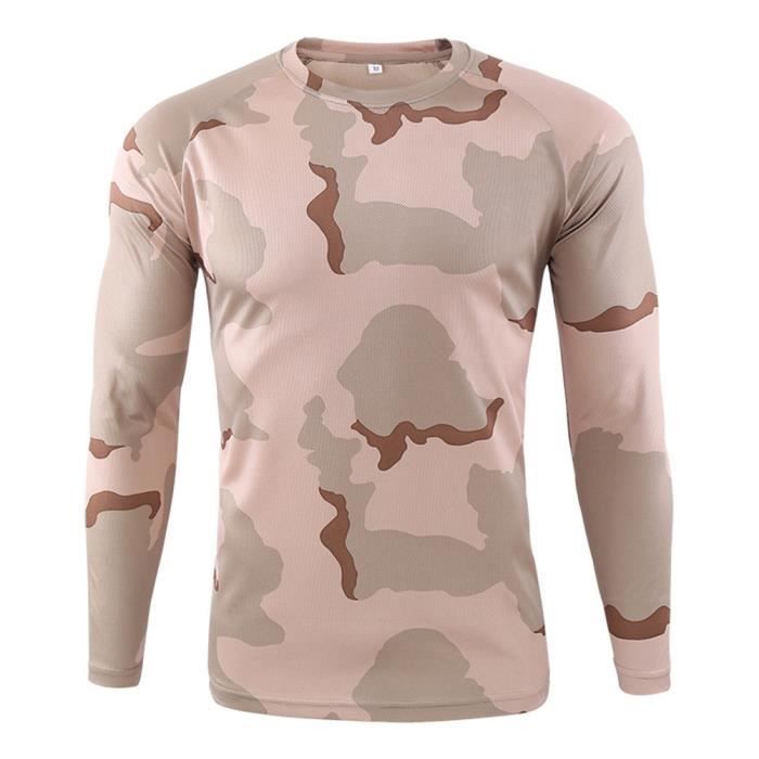 Minetom T Shirt Militaire Homme Respirant Manches Longues T Shirt