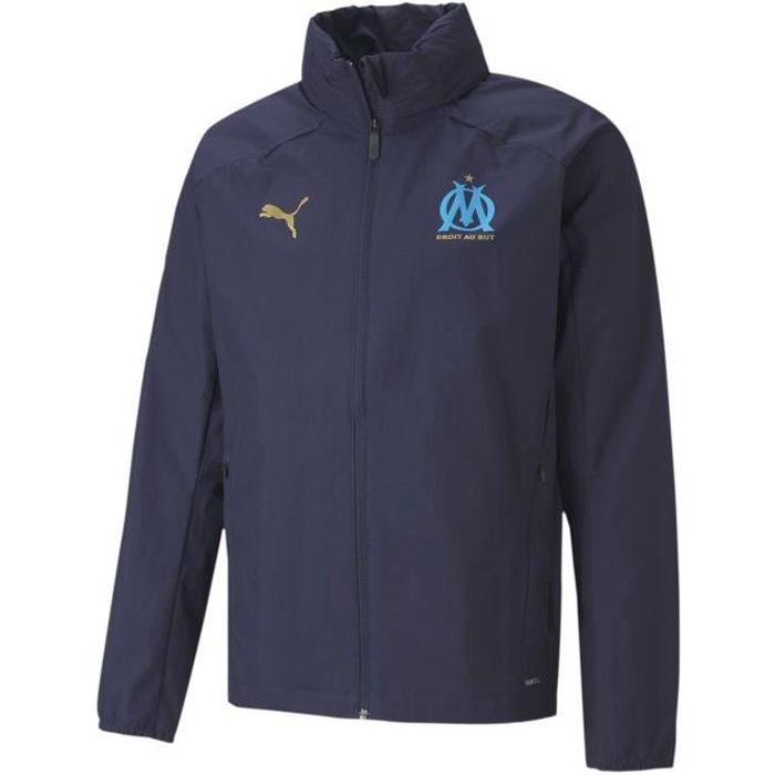 Veste de pluie OM 2020 21 bleu Marine dore Cdiscount Pret a Porter