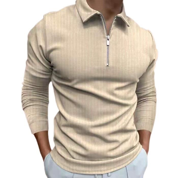 Chemise Homme En Coton à Manches Longues - Col Mao, Coupe Respirante Et Légère, Style Décontracté