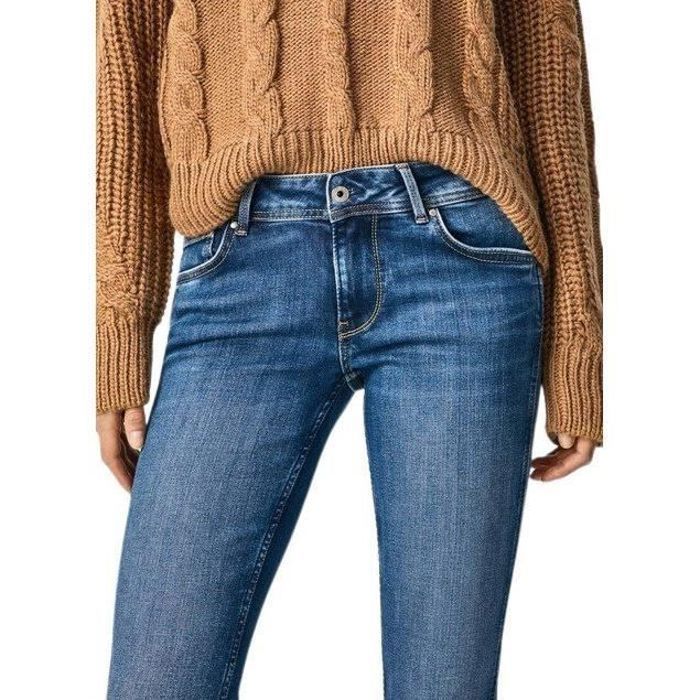 Jeans femme PEPE JEANS New Pimlico Regular Bleu jeans Bleu jeans Cdiscount Pret a Porter