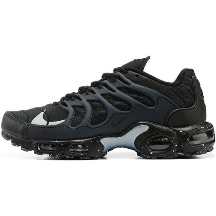 Baskets TN Plus 1 Homme Noir Blanc Synthetique Lacets Noir blanc Cdiscount Chaussures
