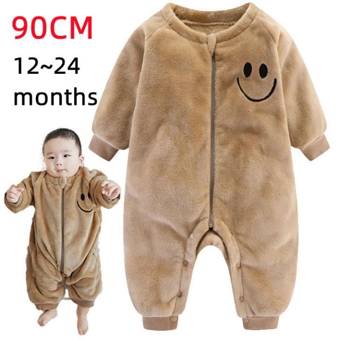 Gigoteuse Grenouillere Bebe Barboteuse Combinaison d hiver Chaud Turbulette a Manches Longues Pyjama en Flanelle Sac de Couchage 90 Cdiscount Puericulture Eveil bebe