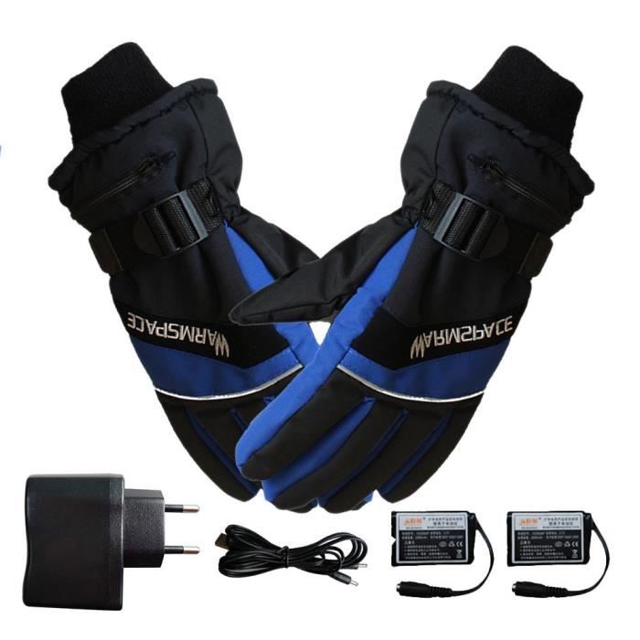 Gants Chauffants BRUBAKER – Électriques & Imperméables – Ski Moto Hiver – Noir
