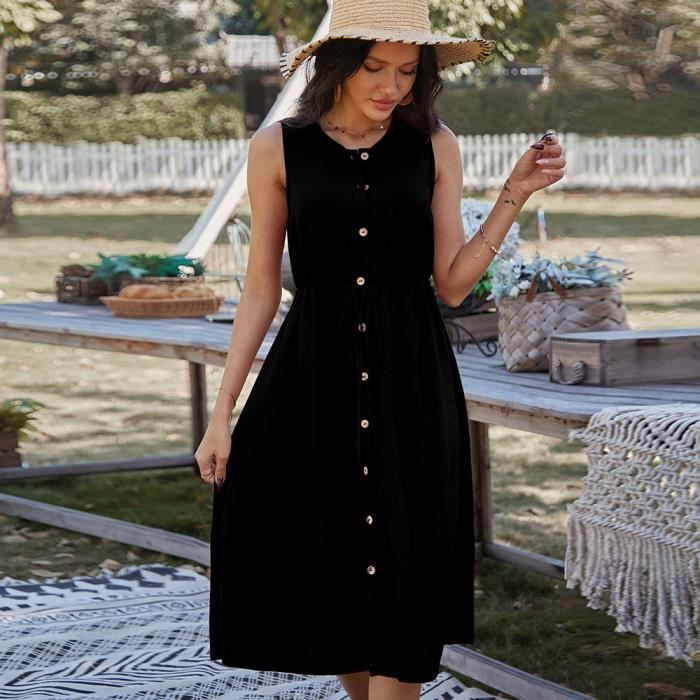 Robe noire boheme chic outlet