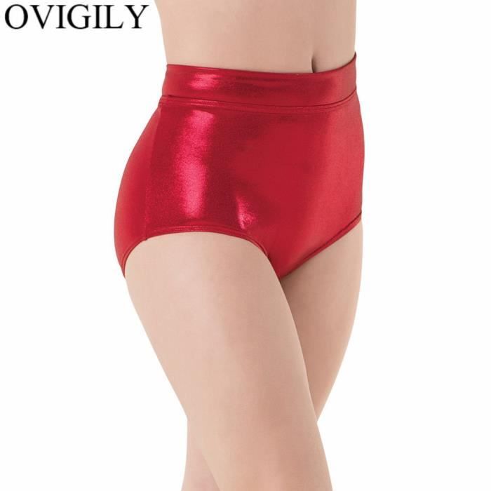 Short Booty Métallique Taille Haute Femme - Short Rave Argenté Clubwear L
