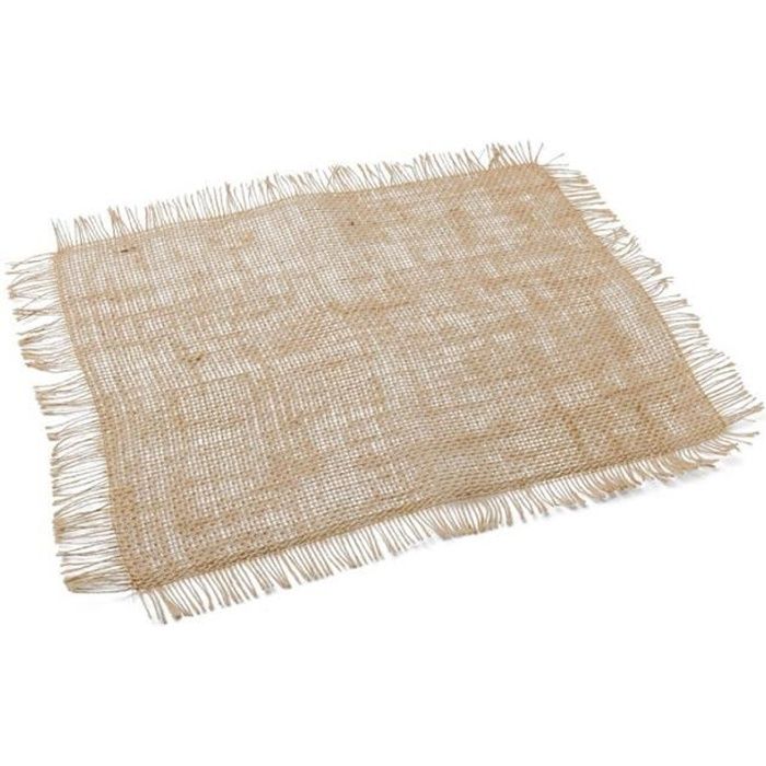 Set De Table Toile De Jute 40x30cm Achat Vente Decors De Table