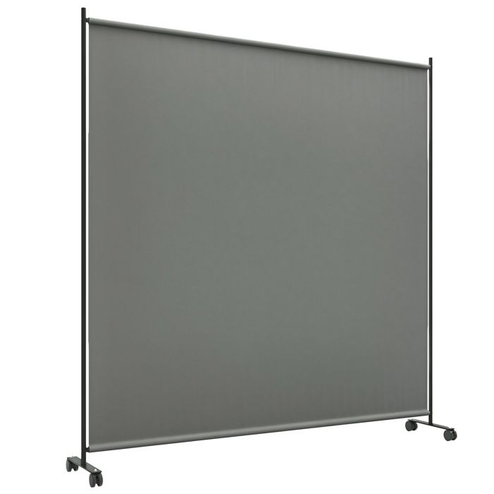 Paravent Séparateur De Pièce Cecaylie 5 Panneaux Sur Roulettes - 284 X 181 Cm Beige Brise-Vue Pliable