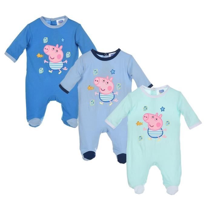 Peppa Pig Pyjama grenouill re b b gar on Dors bien Lot de 3 6