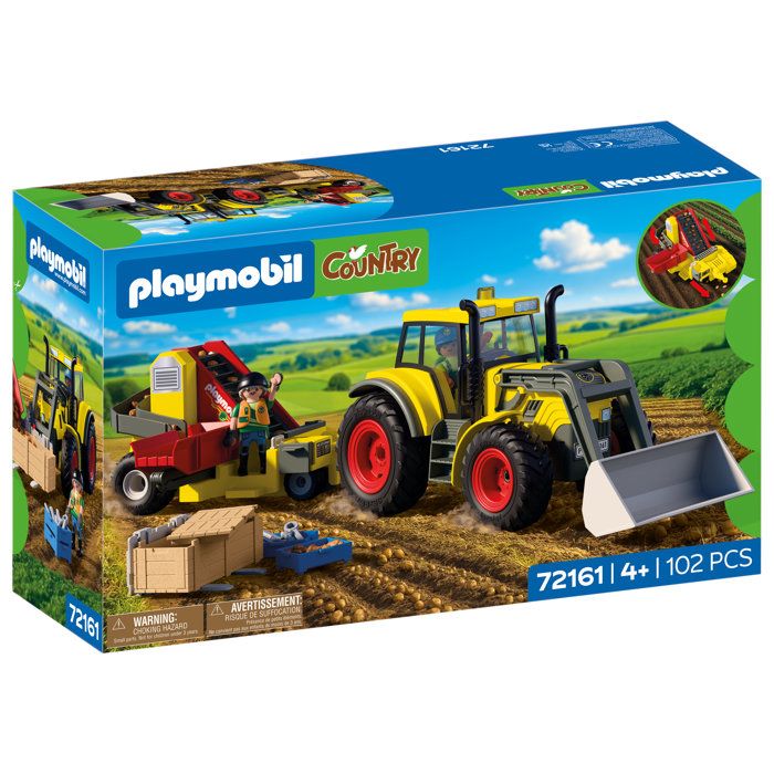 Playmobil Country 72161 Tracteur équipé d'une arracheuse de pommes de