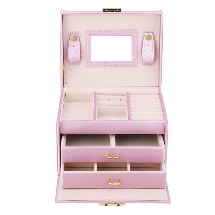 Coffret à Bijoux De Voyage Avec Miroir - Présentoir Rangement - Marque Friedrich - Neuf Avec étiquettes