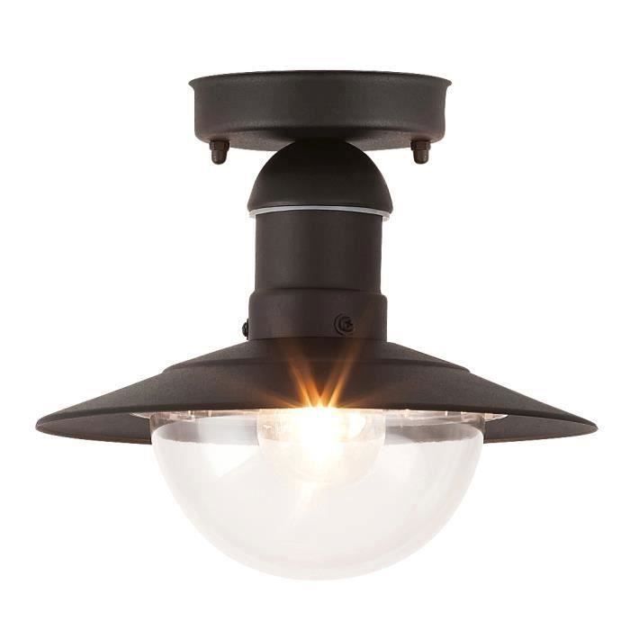 Plafonnier extérieur - RABALUX - Oslo - Couleur: noir - IP44 - E27 MAX 60W