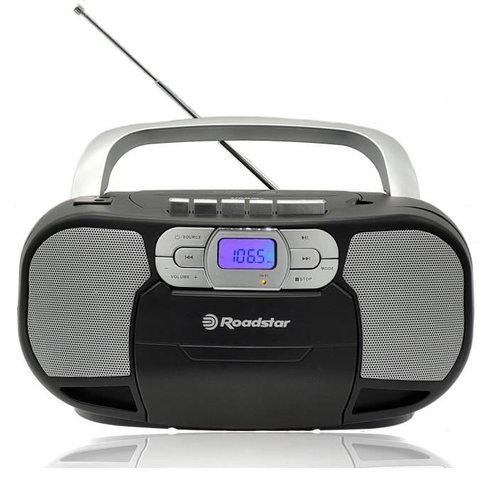 Radio CD Cassette Portable Numerique PLL FM, Lecteur CD-MP3, USB