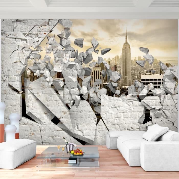 Papier Peint Intissé RUNA ART "Nuit à New York" - 308 X 220 Cm (6.7 M²), Motif Ville, Neuf, Allemagne