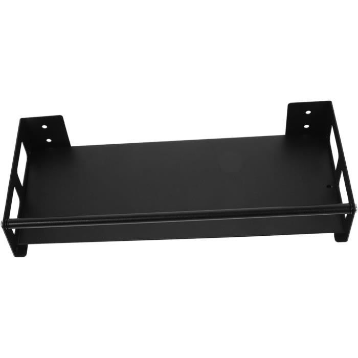 Étagère à épices Métal Noir – Organisateur Rangement Pour Pots Et Conserves – 40x14x43 Cm