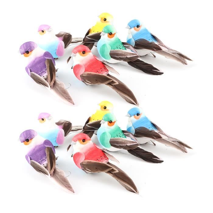 Garneck 2 Colombes De La Paix Artificielles Pour Mariage - Oiseaux Décoratifs Réalistes 20x13x6cm