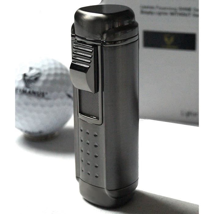 GERMANUS Jetflame Briquet Allume Cigare 4 Flammes - The Stick Métal Massif